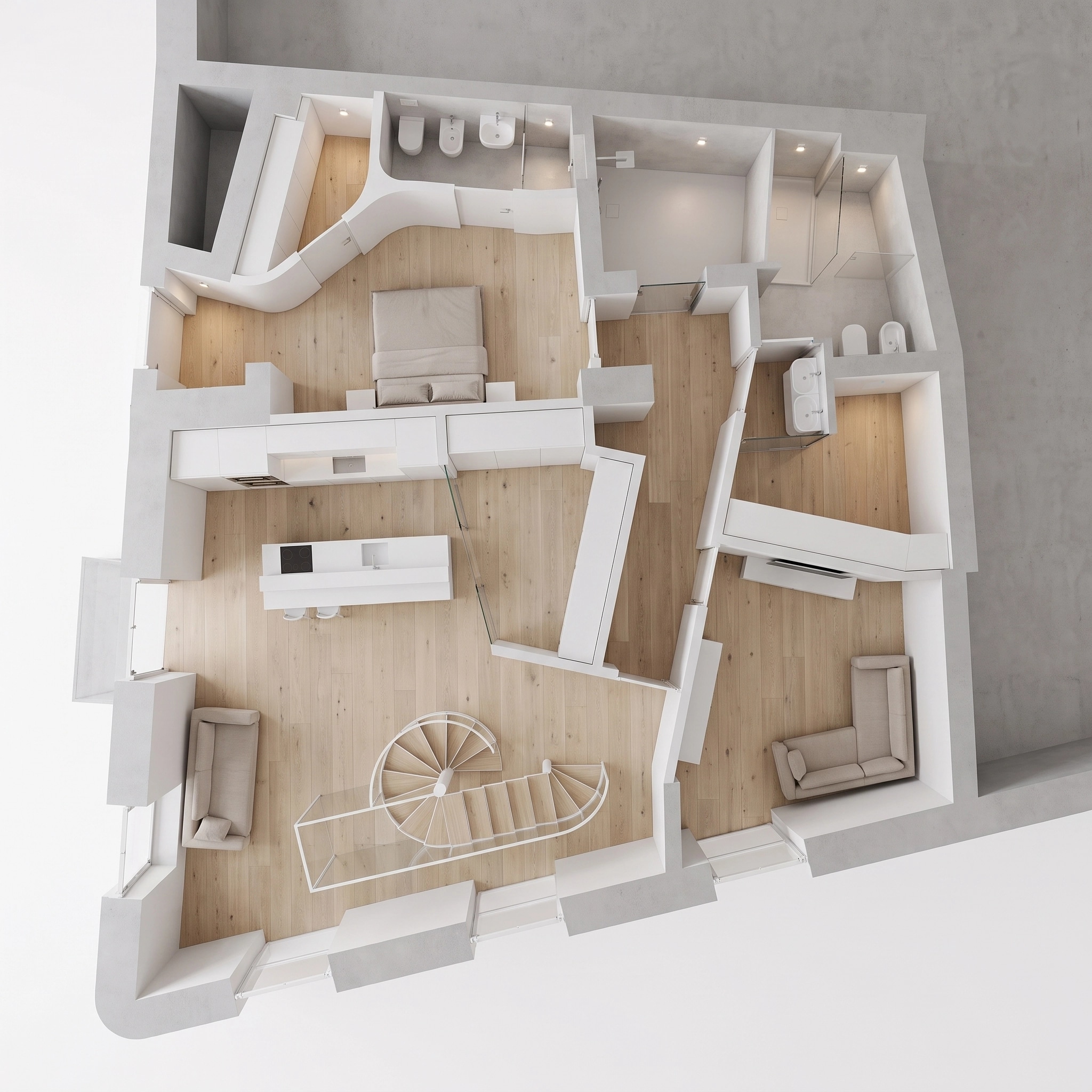 Interior design in Minimalism style — Living Room by GenRoom AI