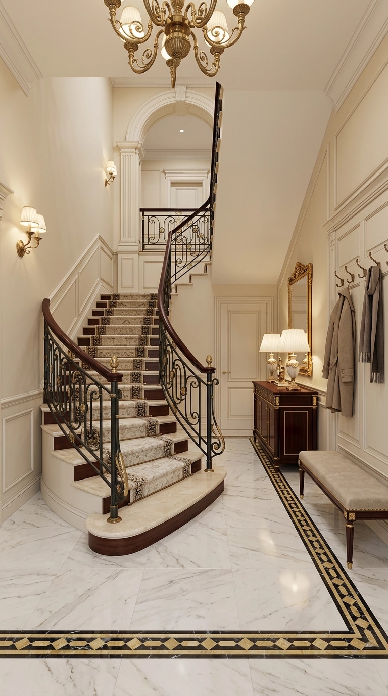 Neoclassic Hallway design — interior photo by GenRoom AI