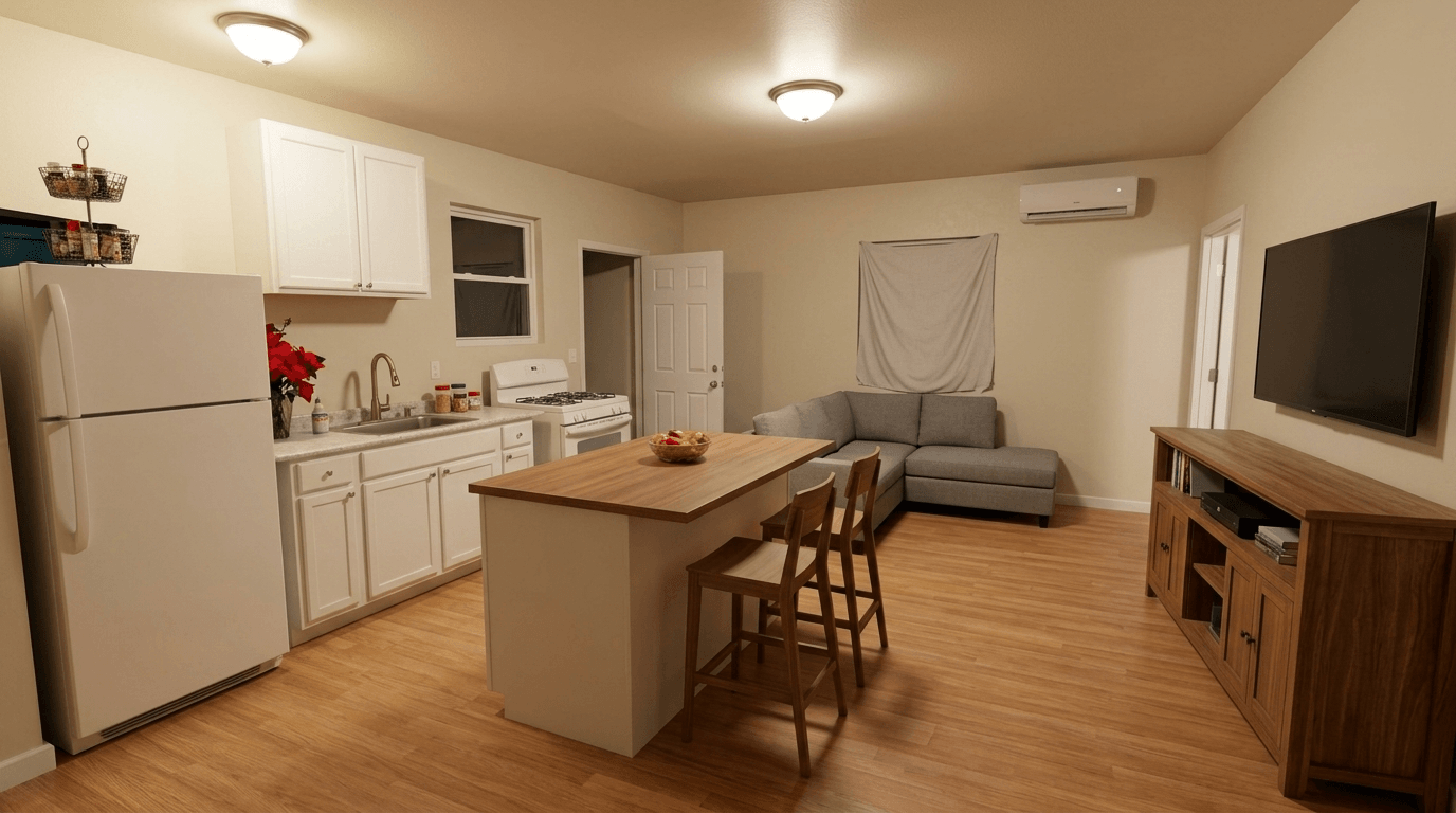 Kitchen interior in no_style style — photo by GenRoom AI
