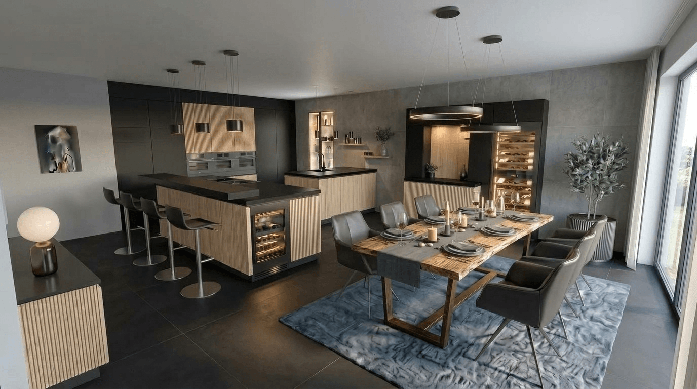 Kitchen interior in no_style style — photo by GenRoom AI