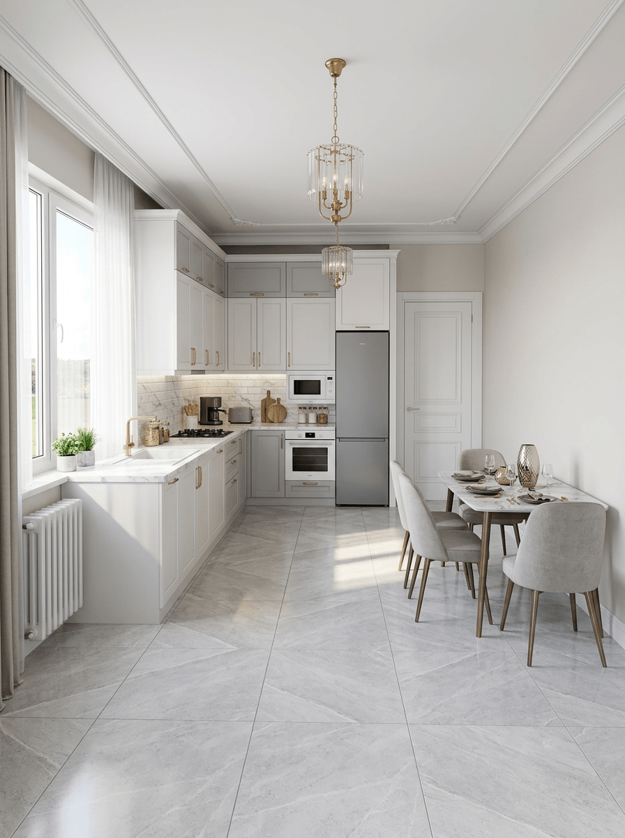 التصميم الداخلي بنمط Neoclassic — المطبخ من GenRoom AI
