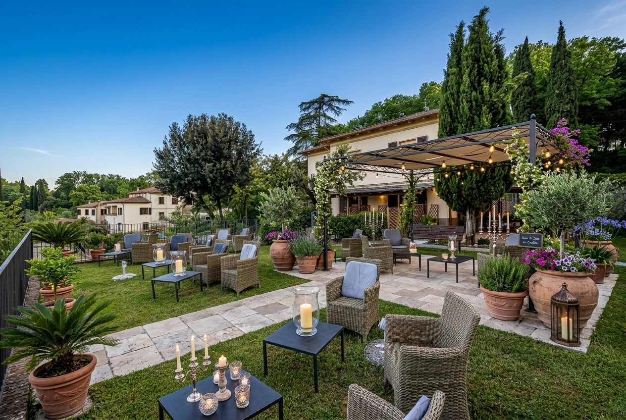 Landscape design in Mediterranean Yard style — Yard by GenRoom AI