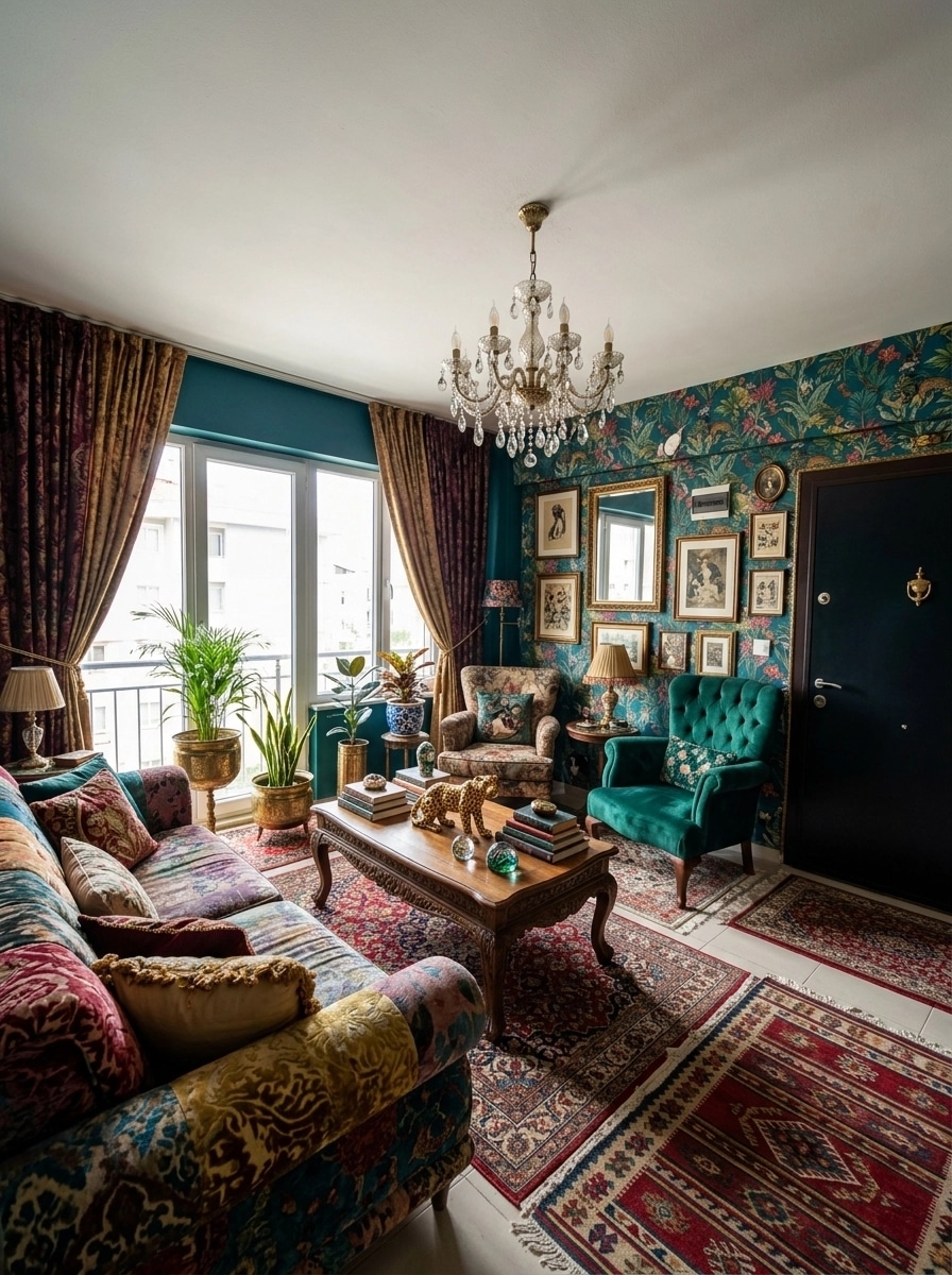 Maximalist Sala de Estar design — interior photo by GenRoom AI