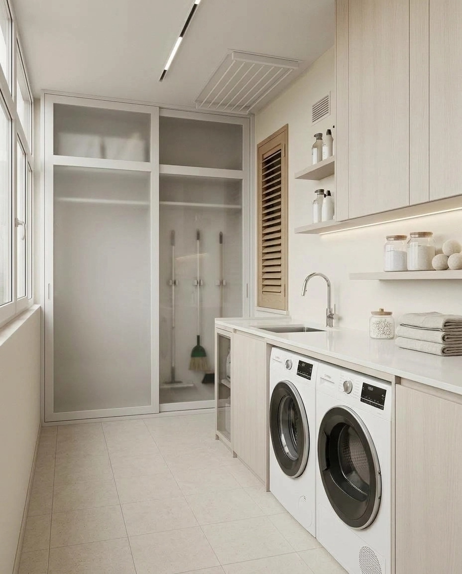 Interior design in Minimalism style — laundry by GenRoom AI