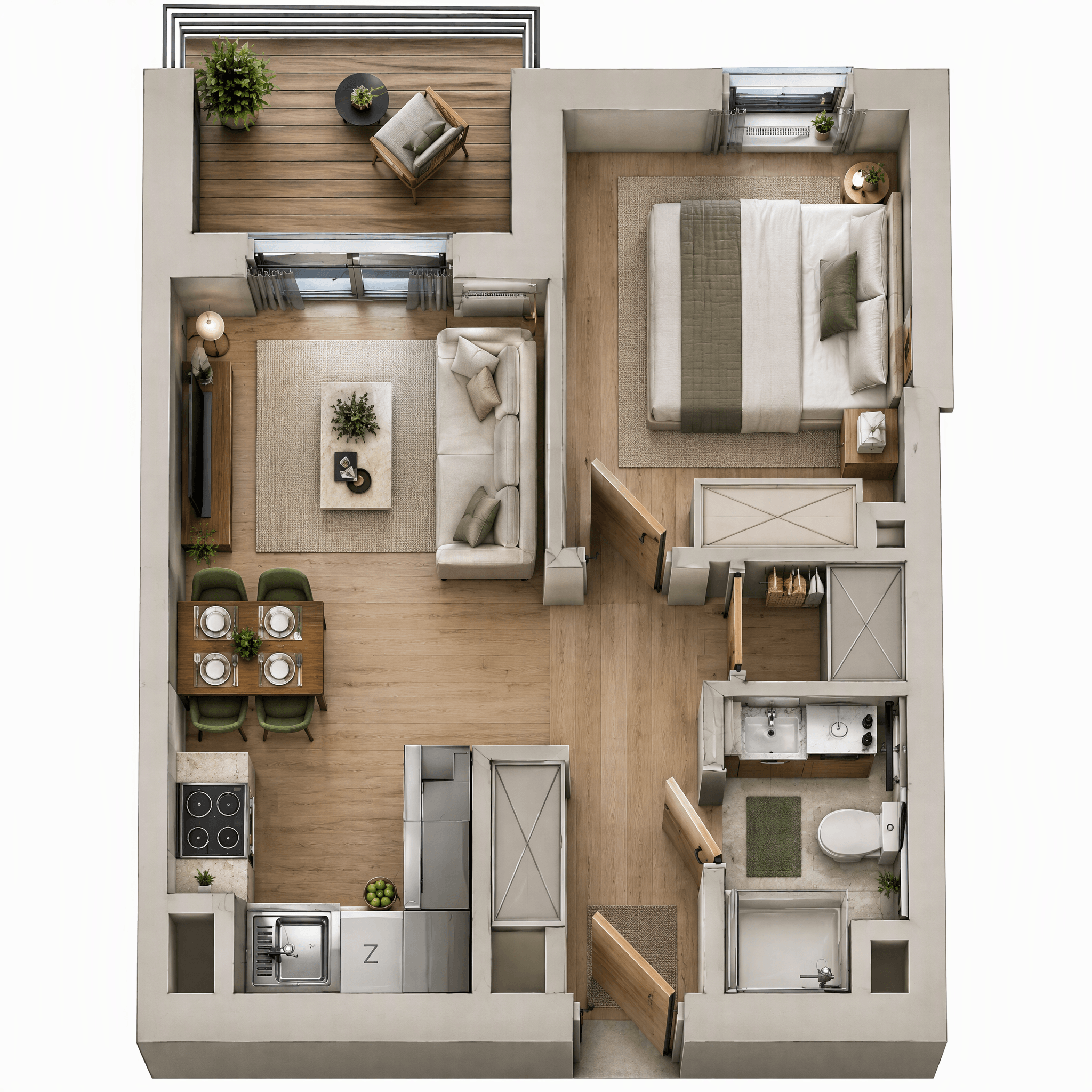 Interior design in Contemporary style — Living Room by GenRoom AI