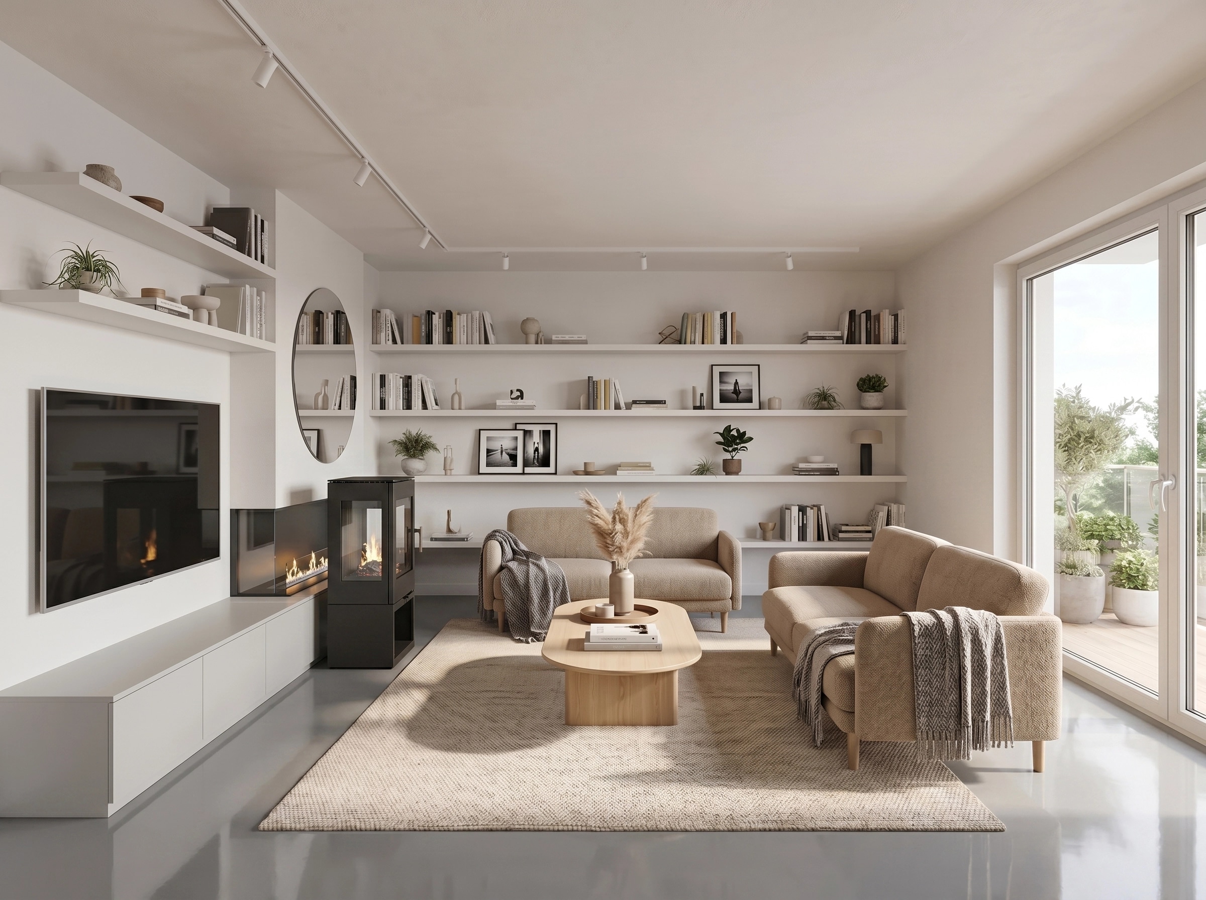 Scandinavian Living Room design — interior photo by GenRoom AI