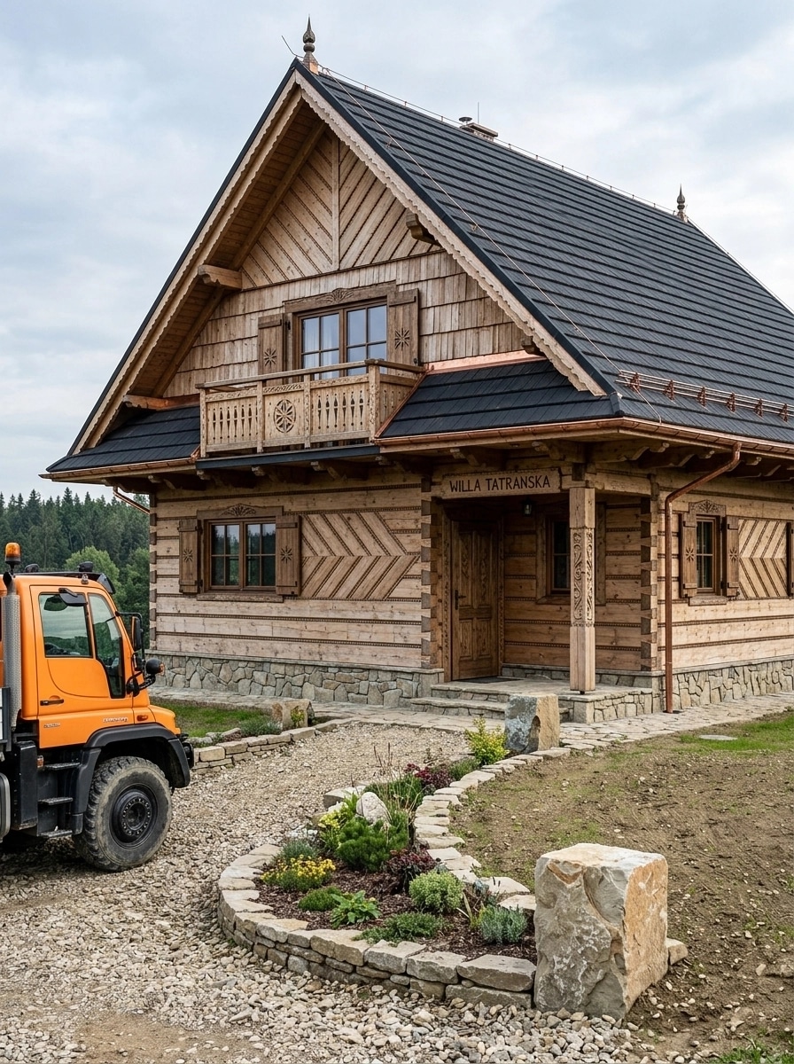 Facade design in Chalet Facade style — photo by GenRoom AI