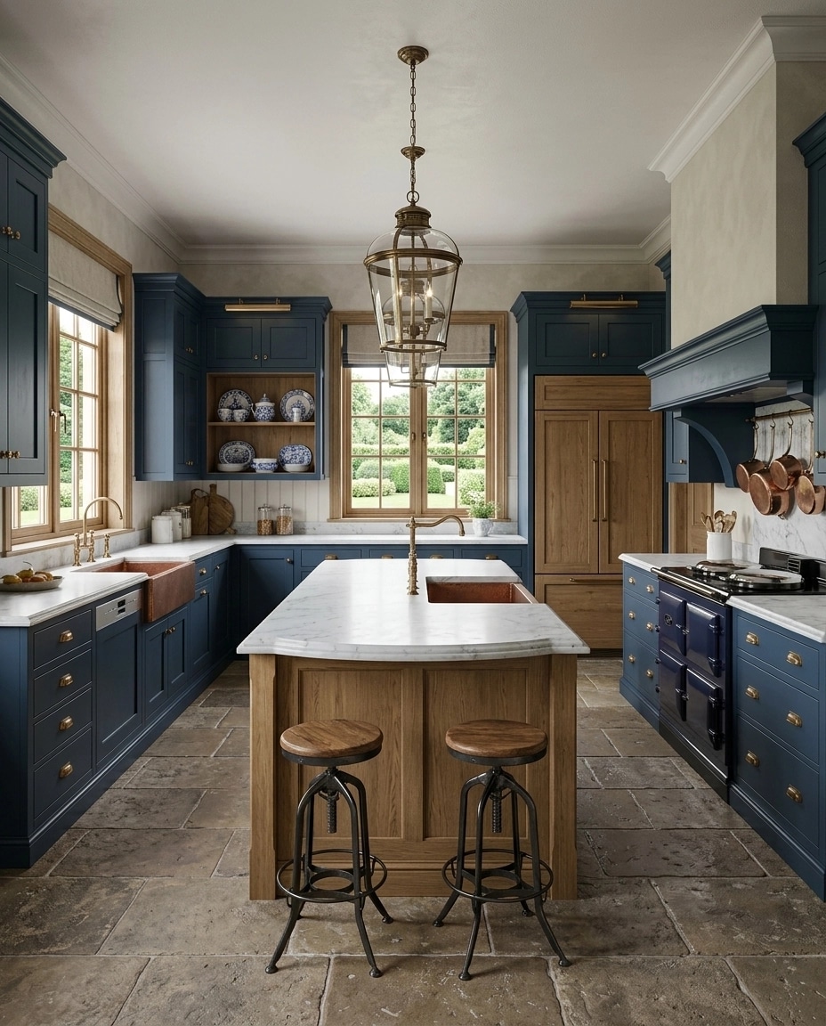 Kitchen interior in British style — photo by GenRoom AI