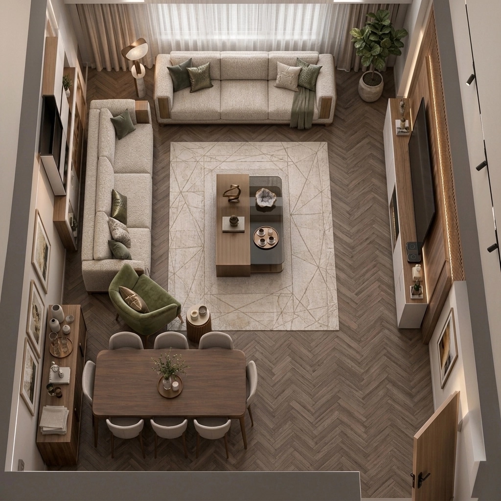 Interior design in Contemporary style — Living Room by GenRoom AI
