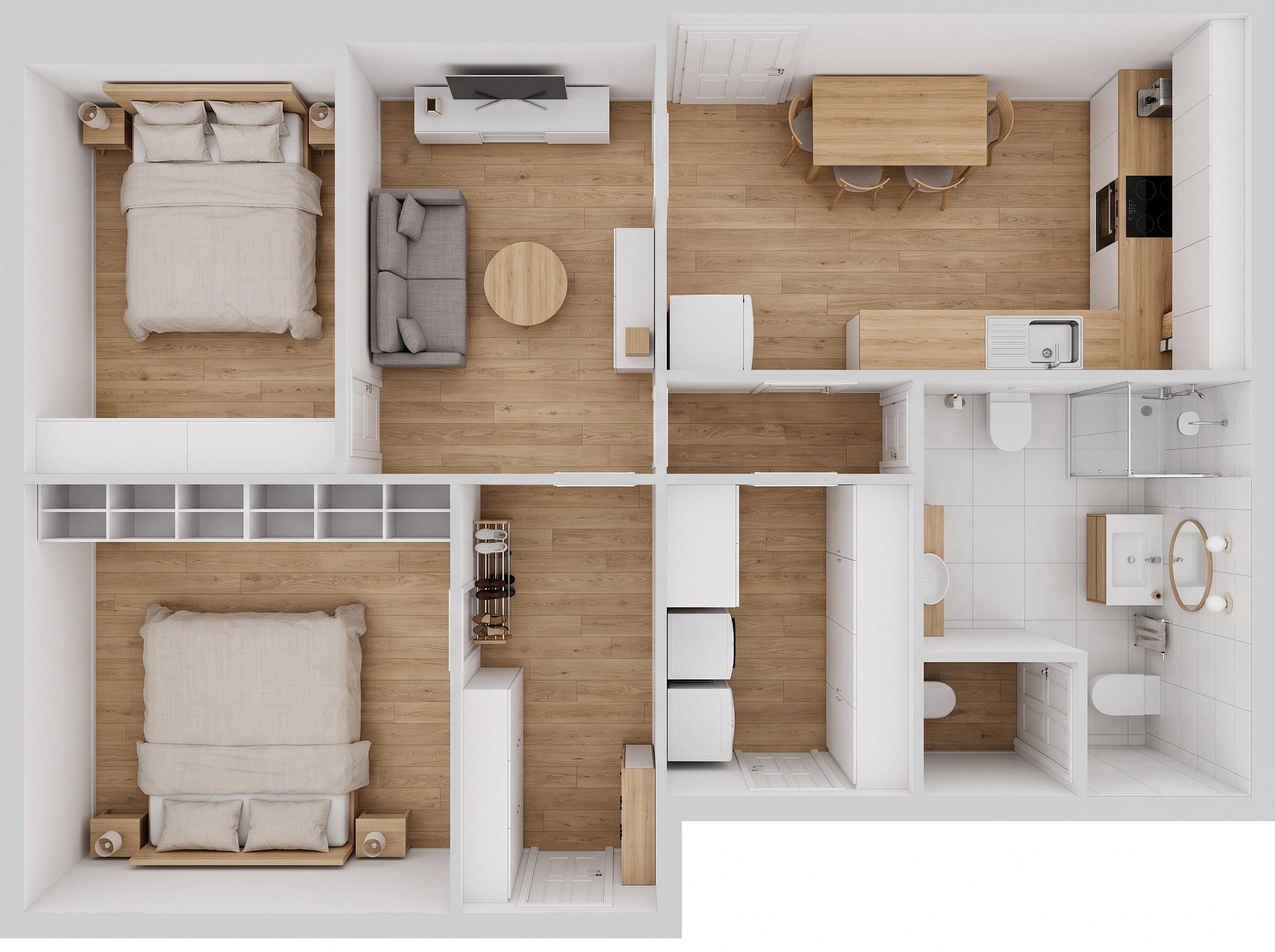 Scandinavian Living Room design — interior photo by GenRoom AI