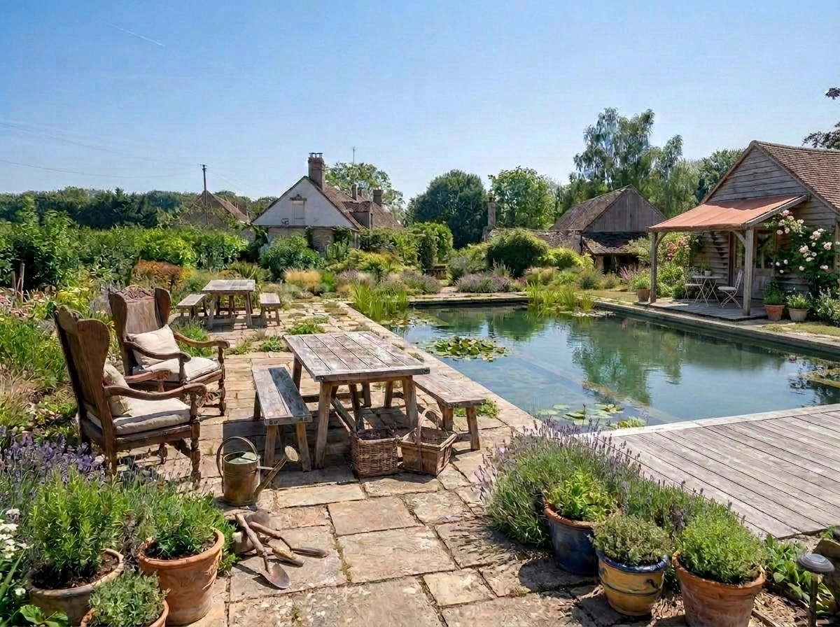 Landscape design in Eco Natural Garden style — Yard by GenRoom AI