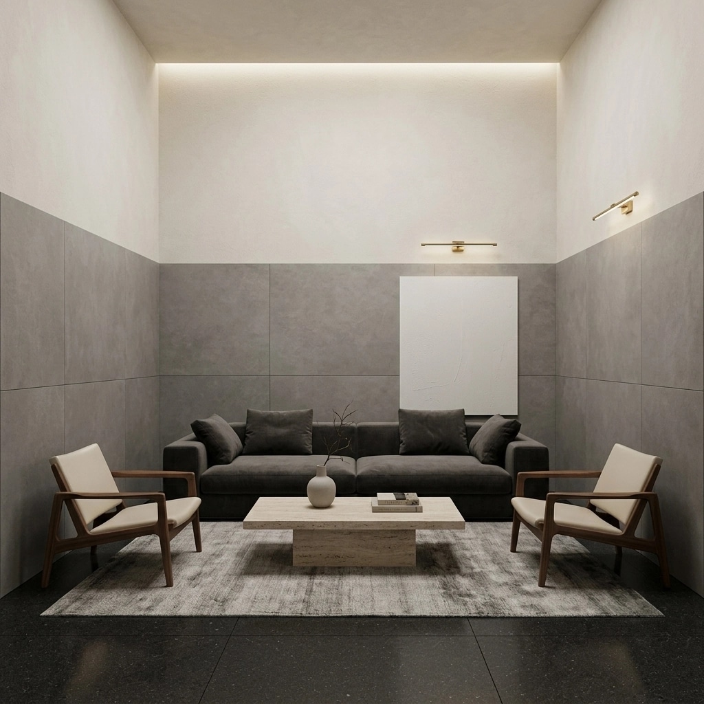 Minimalism Living Room design — interior photo by GenRoom AI
