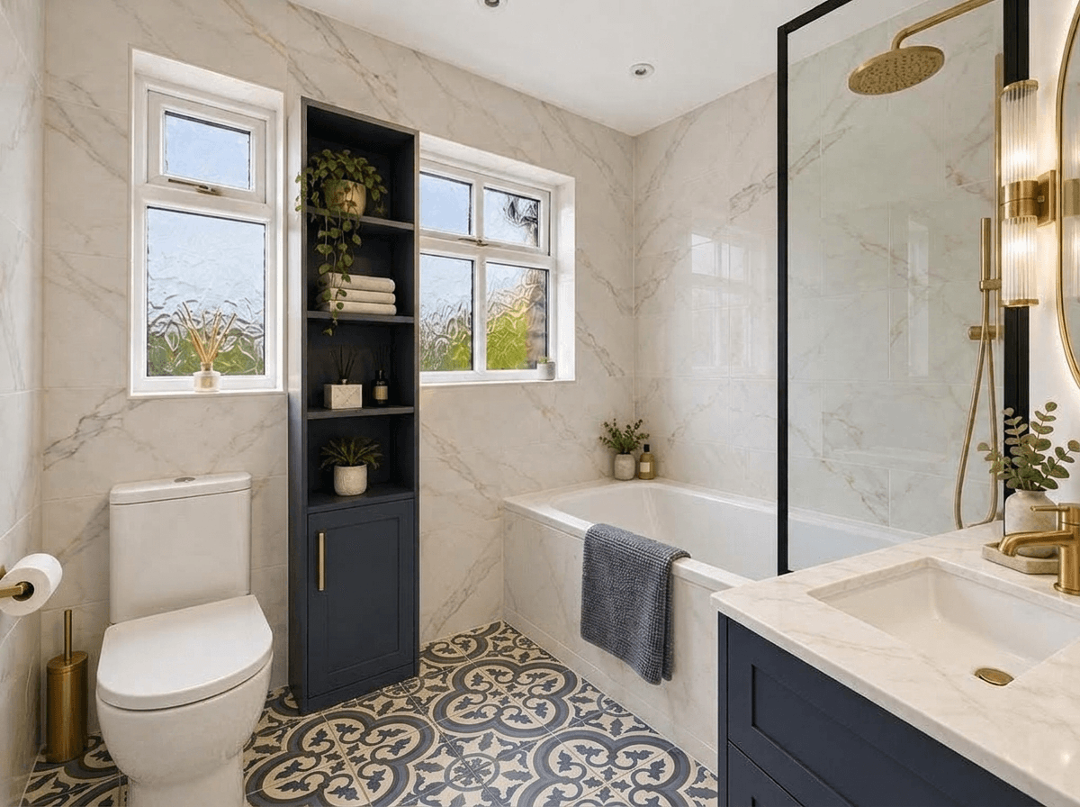 Bathroom interior in no_style style — photo by GenRoom AI
