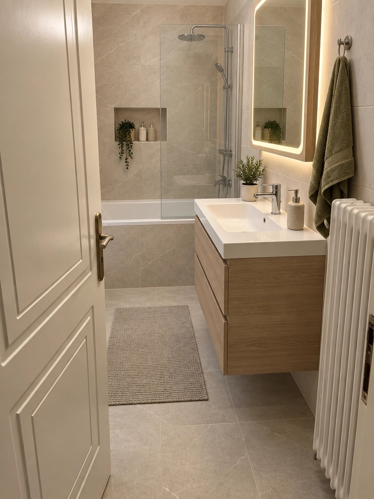 Contemporary Bathroom design — interior photo by GenRoom AI