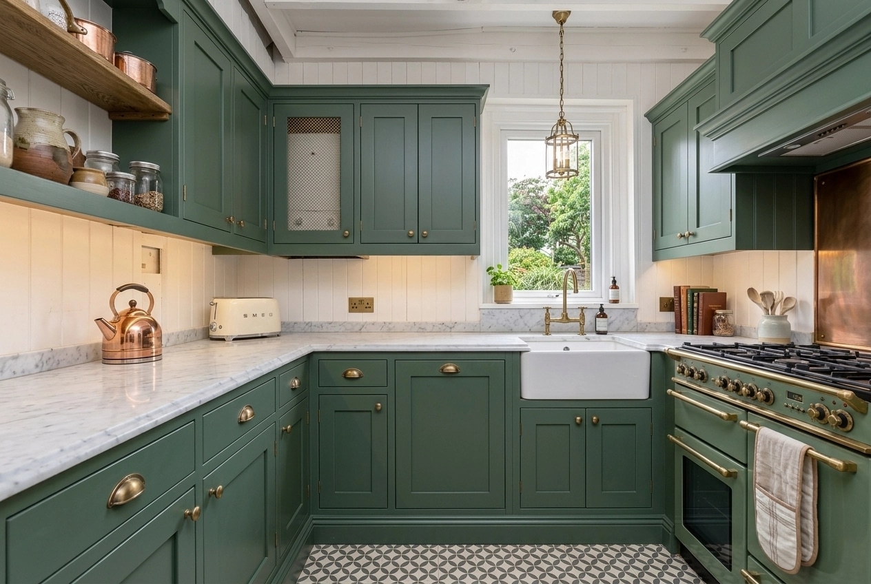 Kitchen interior in British style — photo by GenRoom AI