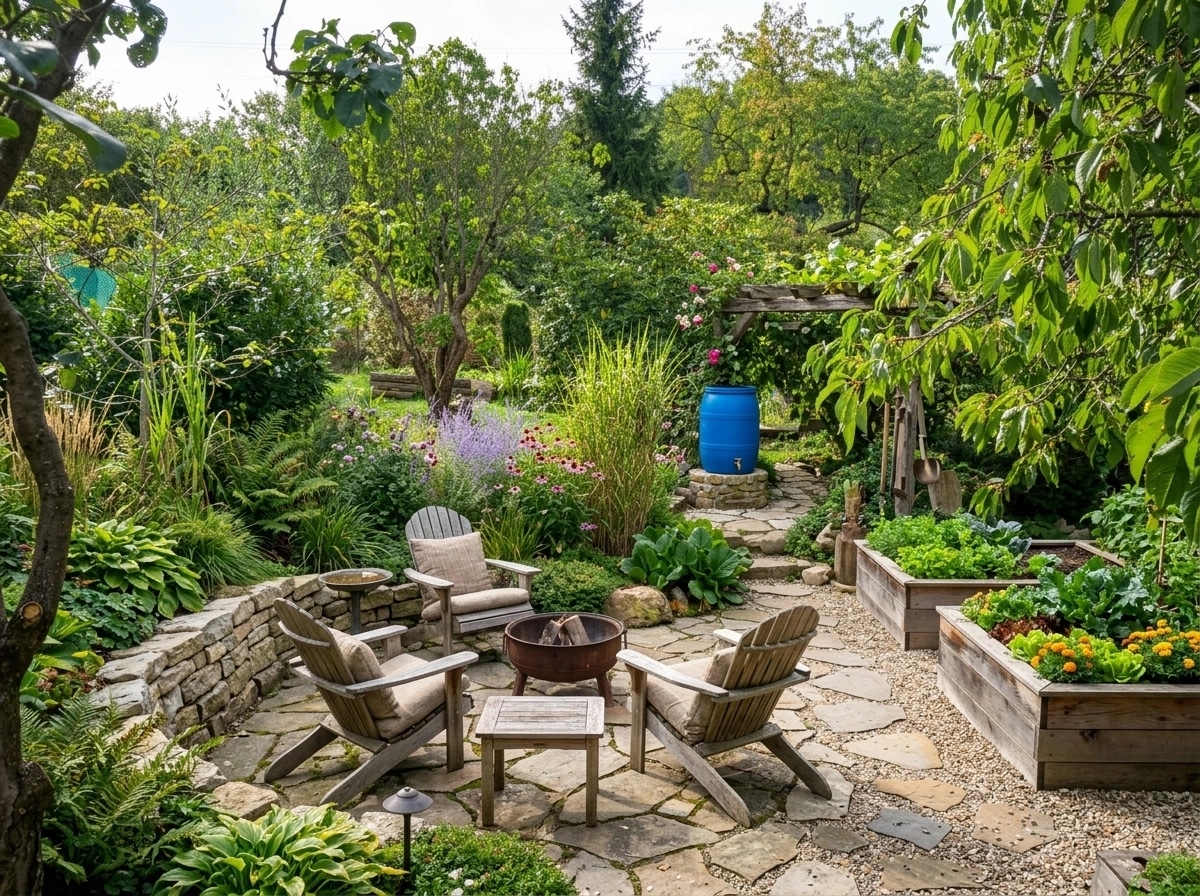 Country Rustic Garden Yard design — yard photo by GenRoom AI