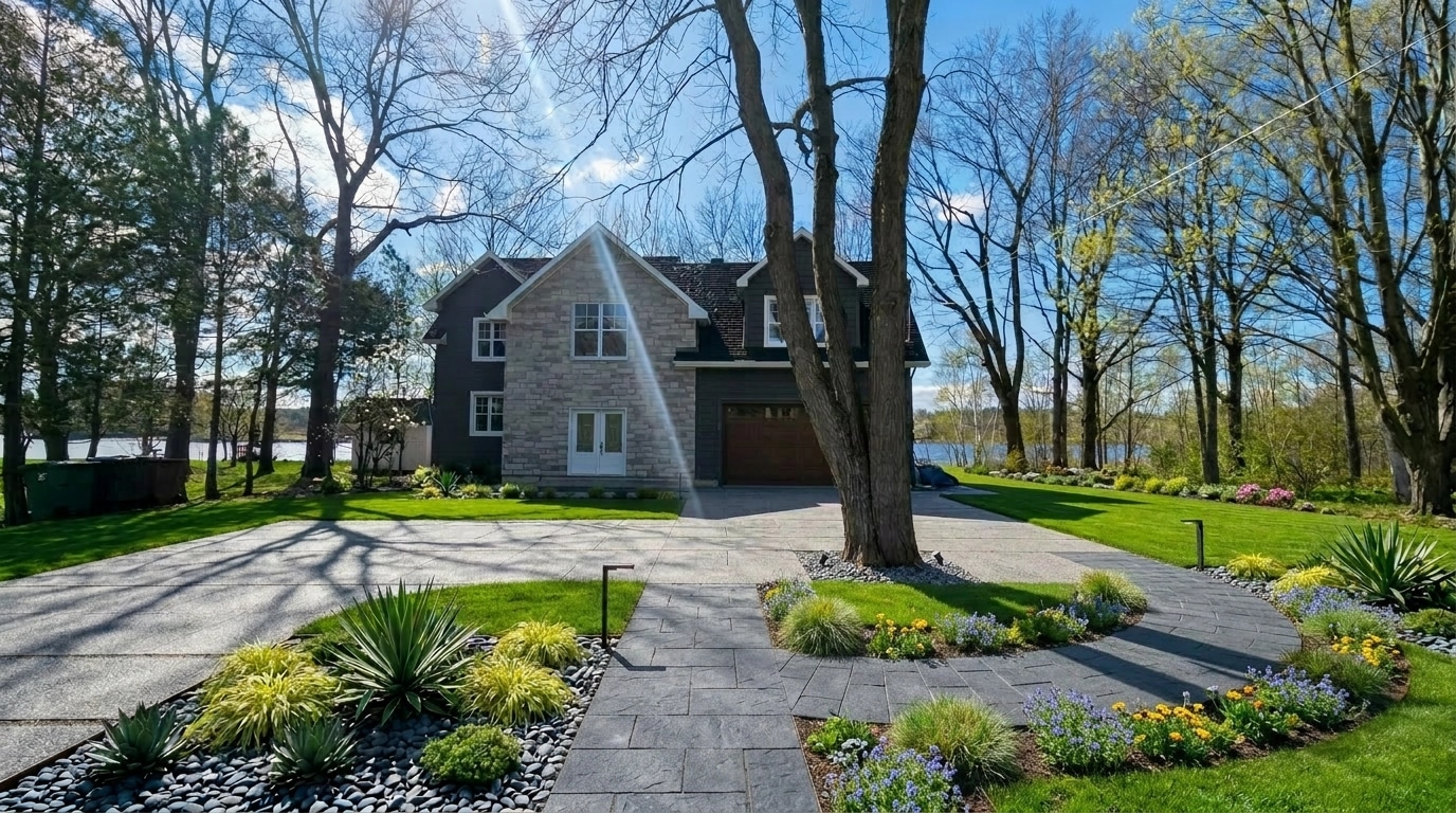 Landscape desain di Scandinavian Garden gaya — Halaman oleh GenRoom AI