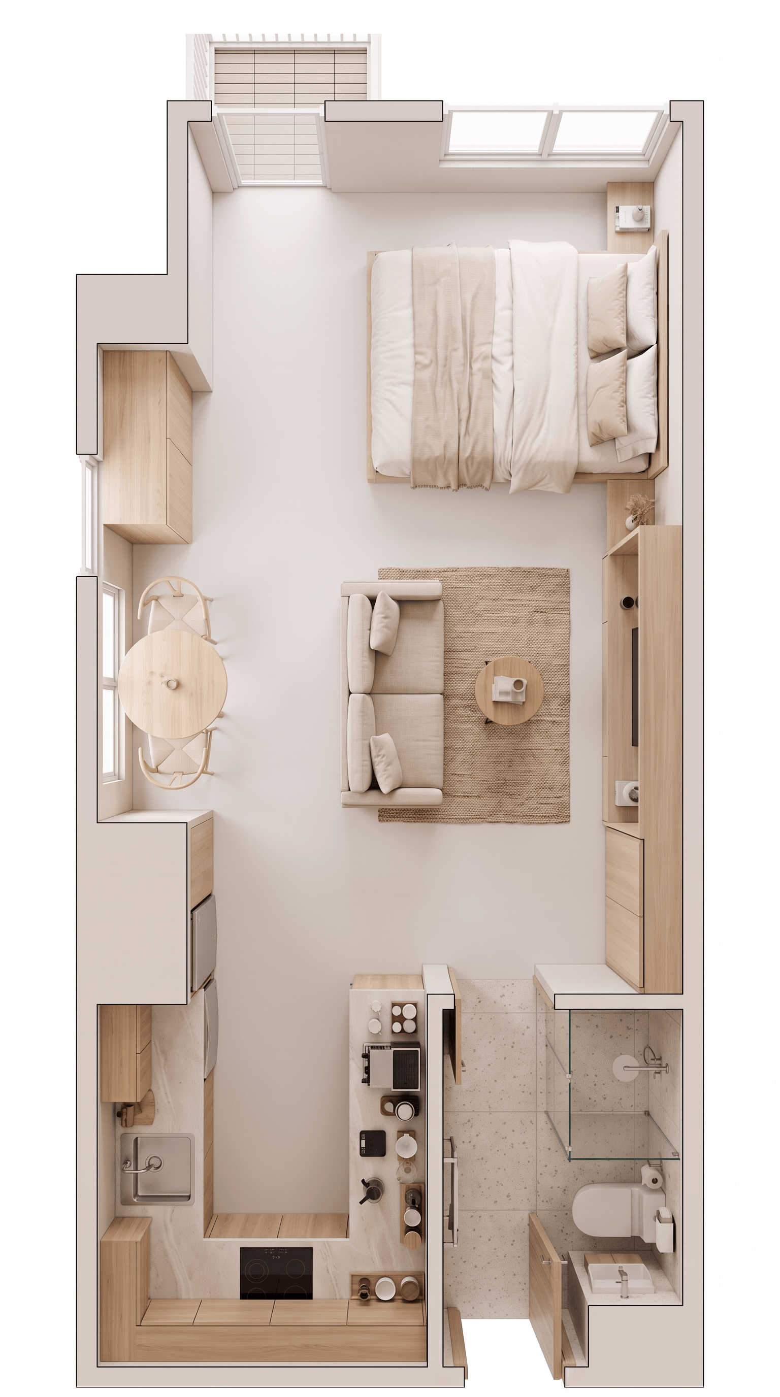 Interior design in Scandinavian style — Living Room by GenRoom AI