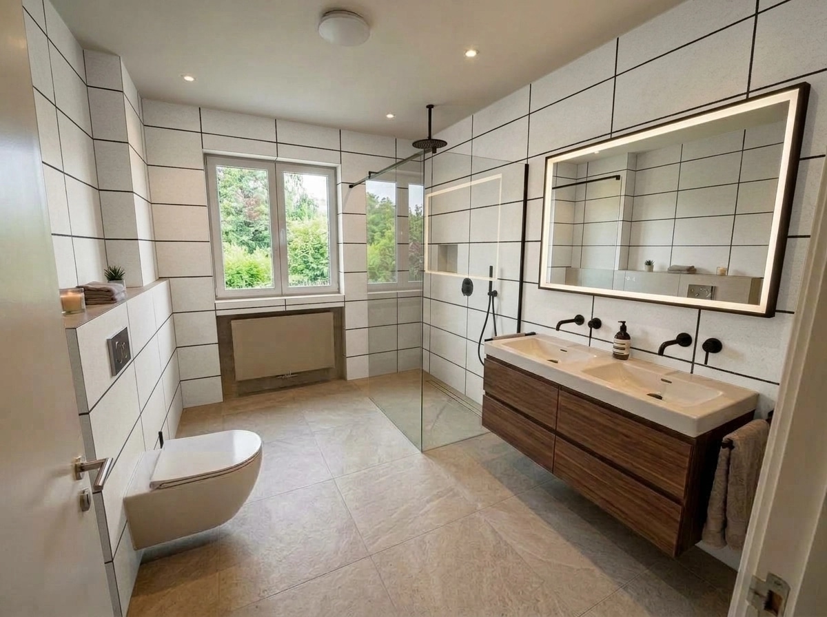 Contemporary Bathroom design — interior photo by GenRoom AI