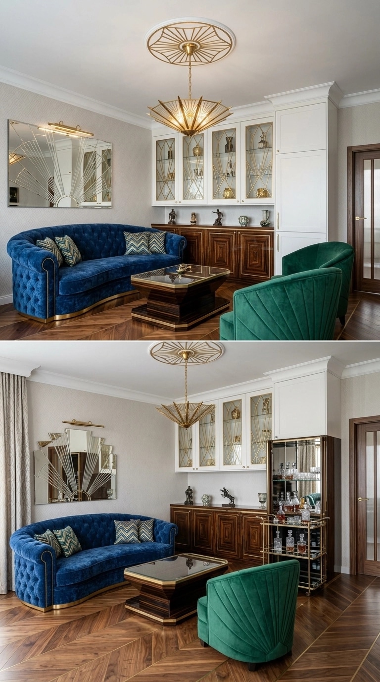 Art Deco Living Room design — interior photo by GenRoom AI