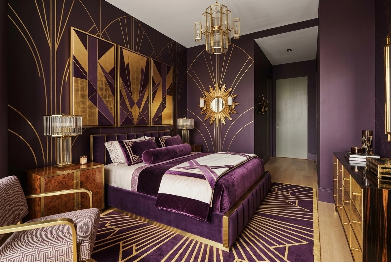 Art Deco Bedroom design — interior photo by GenRoom AI