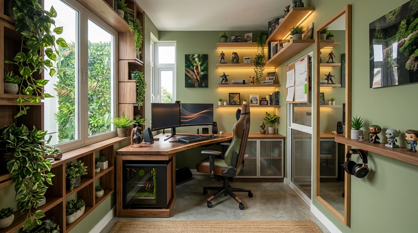 Interior design in Biophilic style — office_space by GenRoom AI