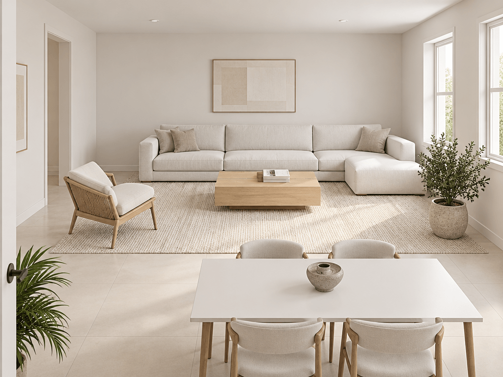 Interior design in Minimalism style — Living Room by GenRoom AI