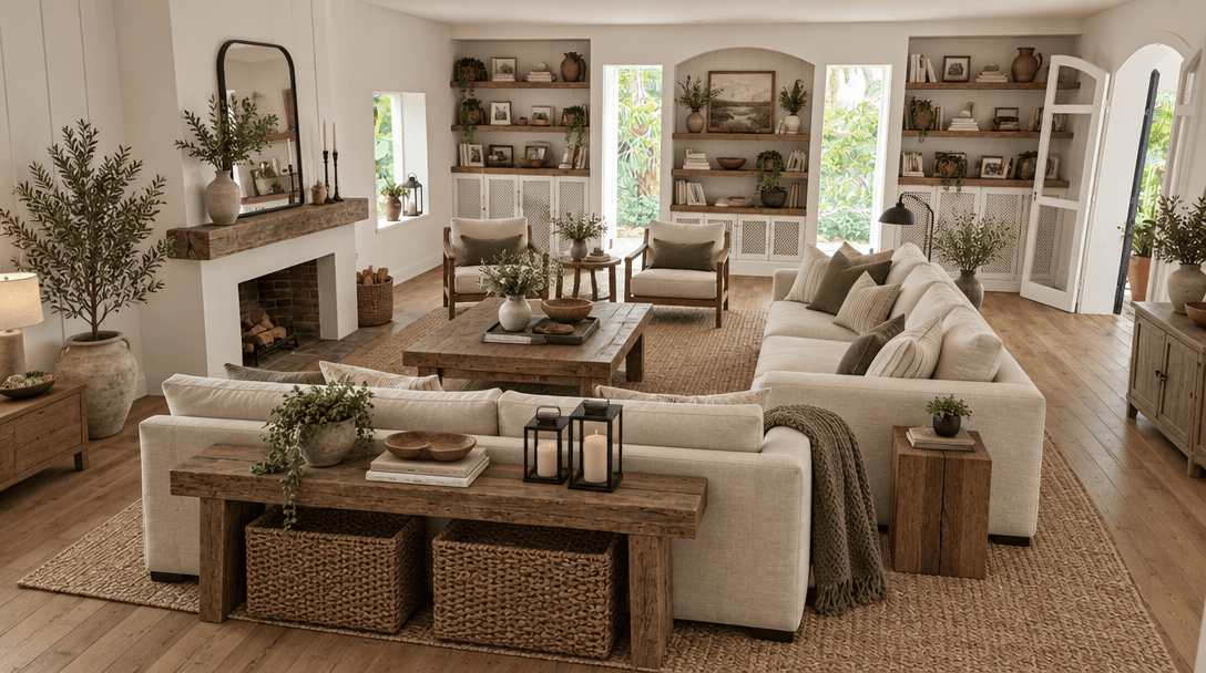 Interior design in Modern Farmhouse style — Living Room by GenRoom AI
