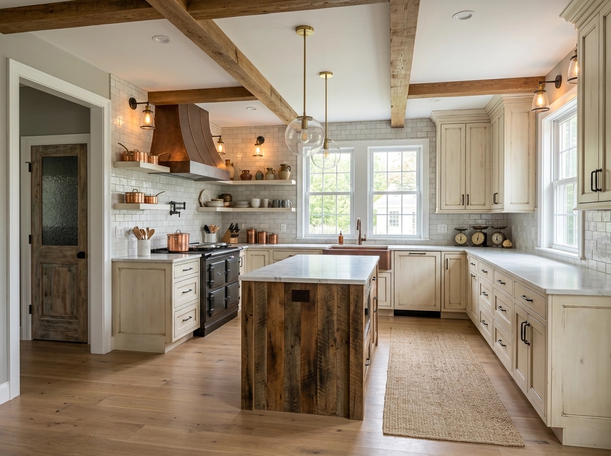 Modern Farmhouse Dapur design — interior photo by GenRoom AI