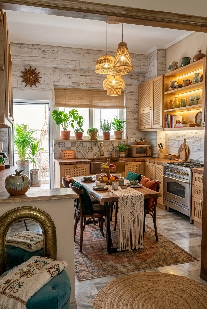 Bohemian Kitchen design — interior photo by GenRoom AI