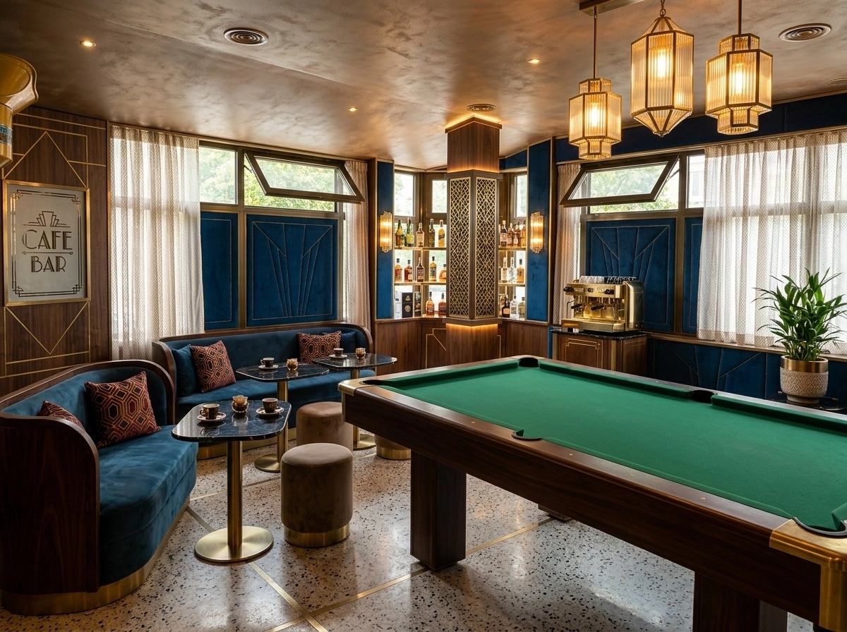 Interior design in Art Deco style — bar by GenRoom AI