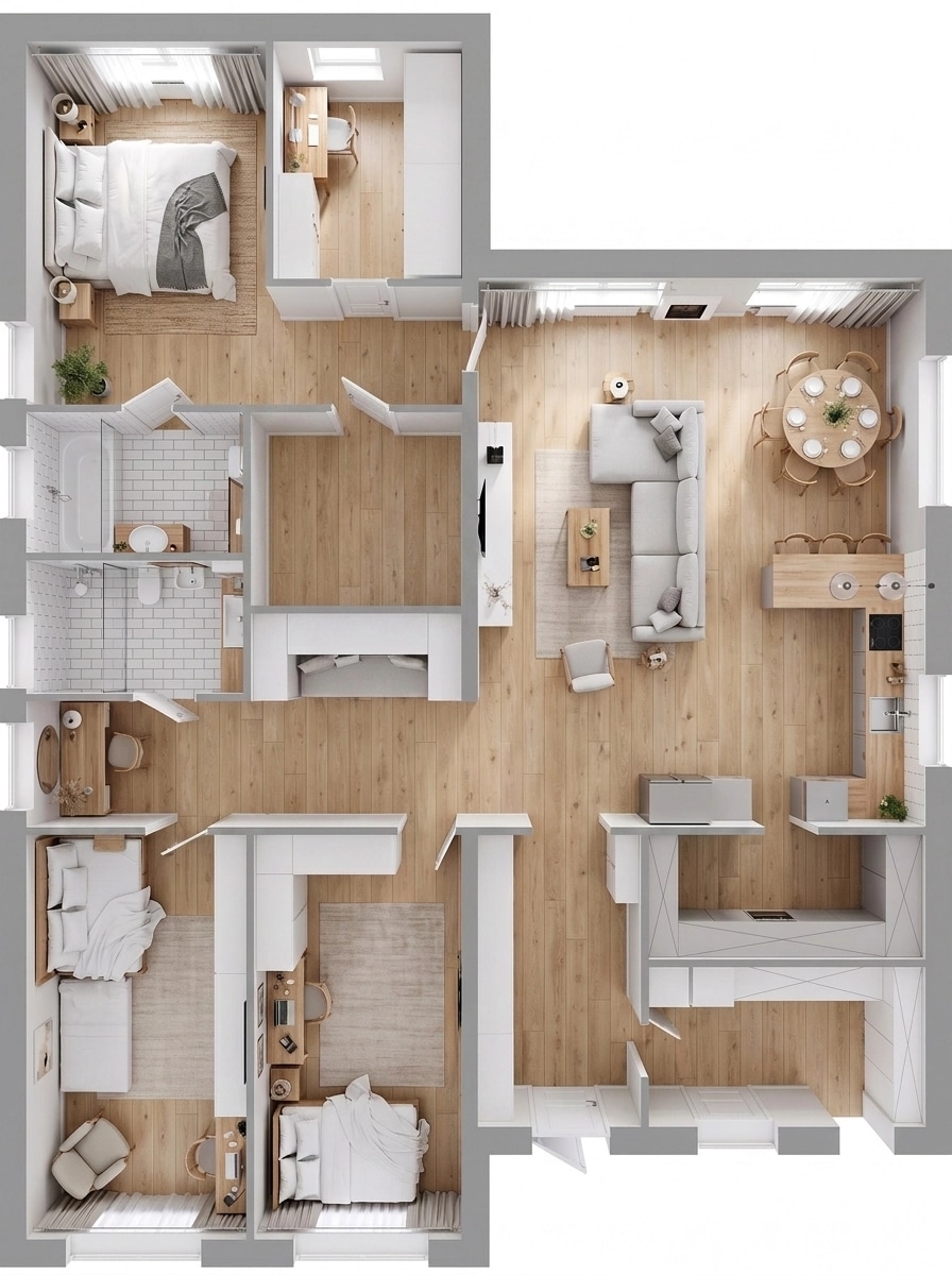 Scandinavian Living Room design — interior photo by GenRoom AI