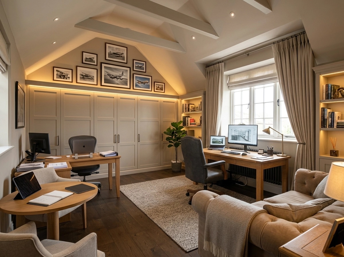 Transitional Office design — interior photo by GenRoom AI