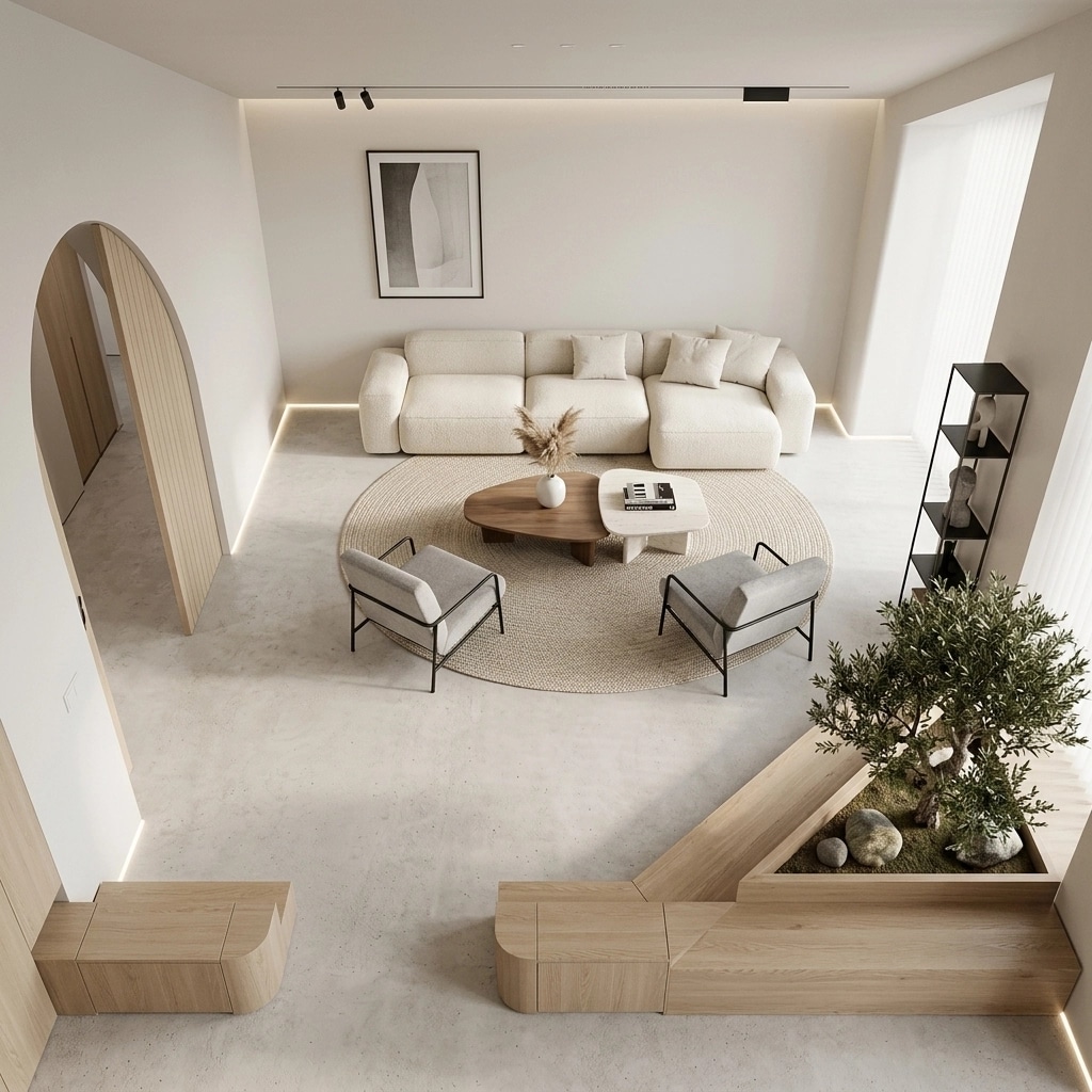 Minimalism Soggiorno design — interior photo by GenRoom AI