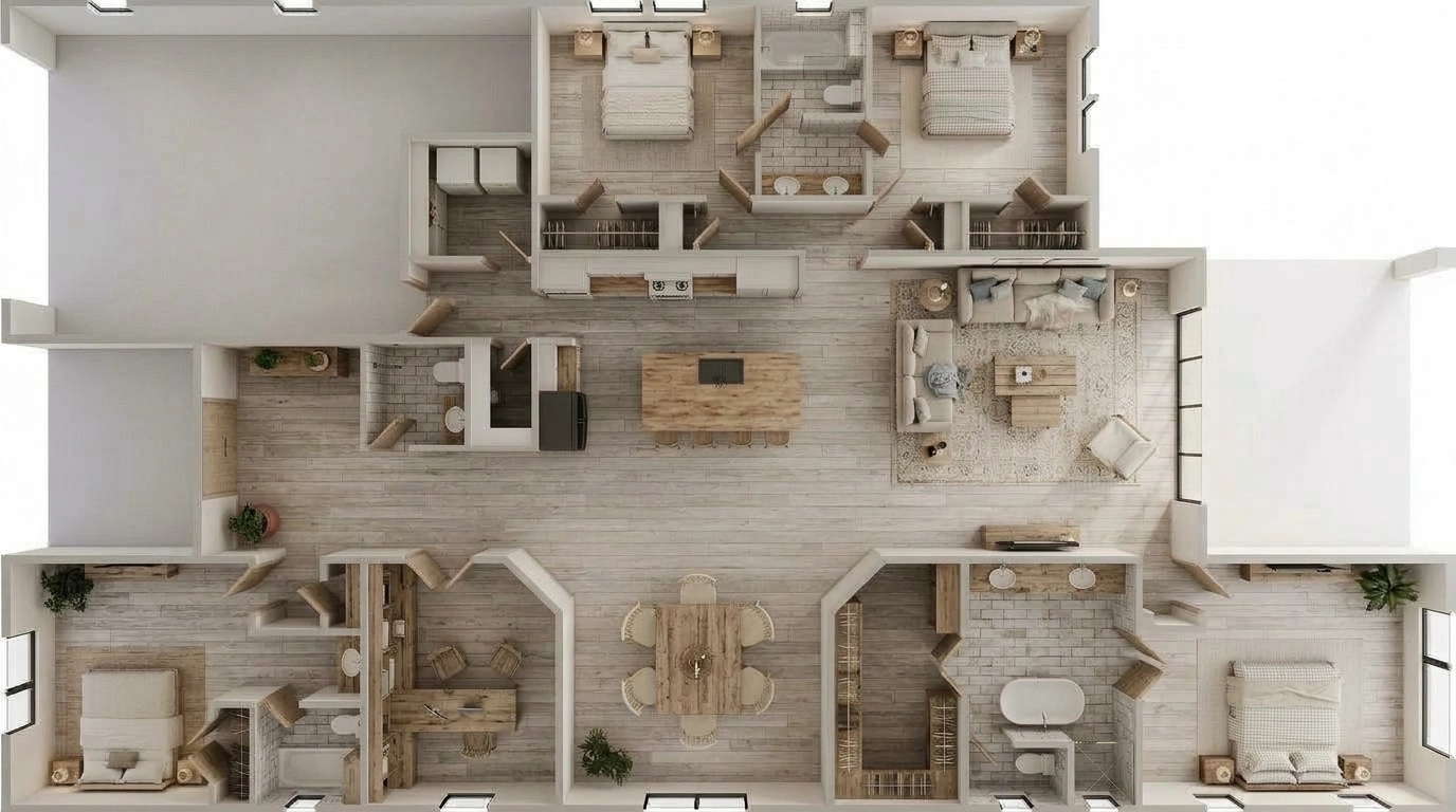 Interior design in Contemporary style — Living Room by GenRoom AI