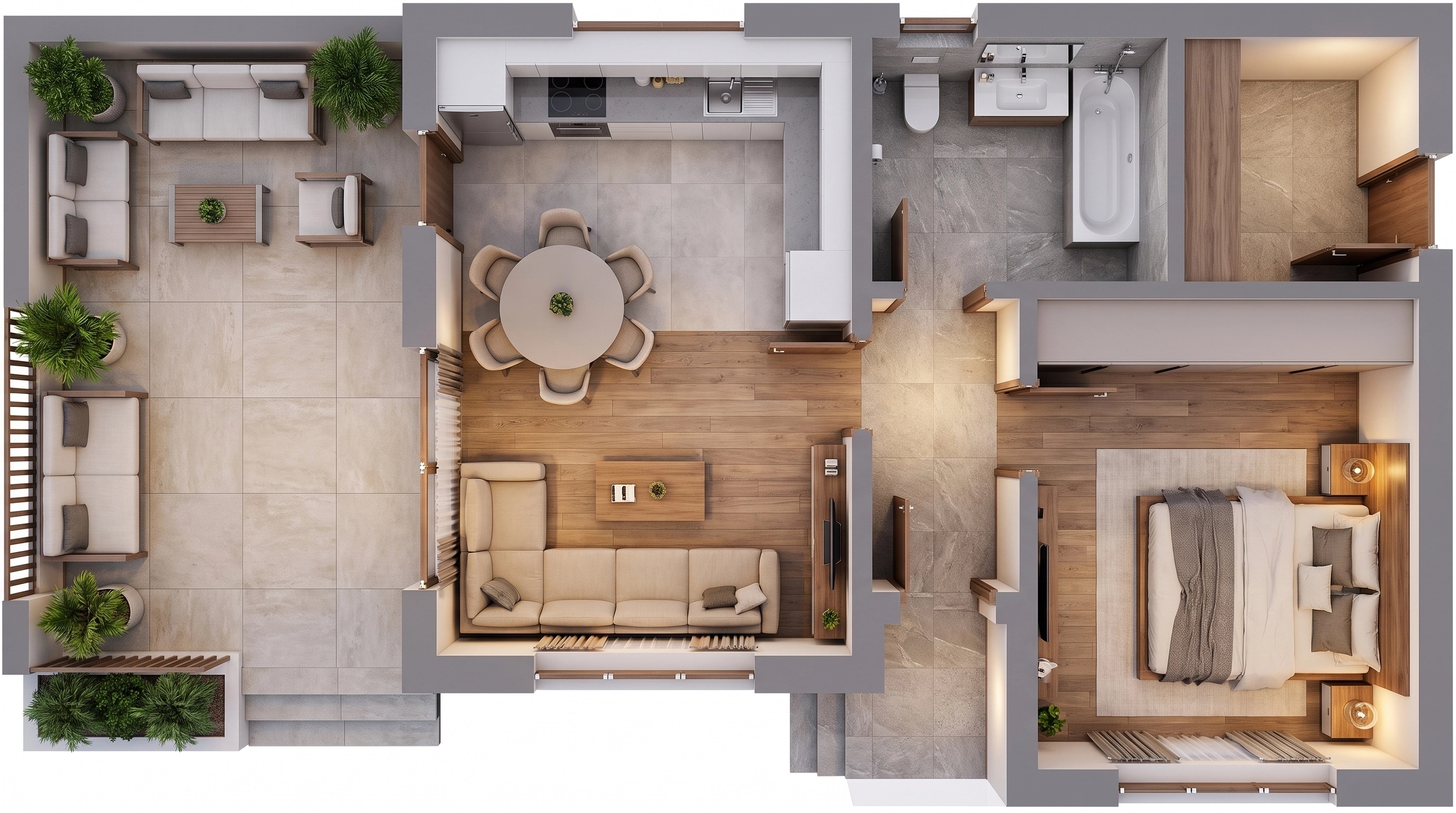 Interior design in Contemporary style — Living Room by GenRoom AI