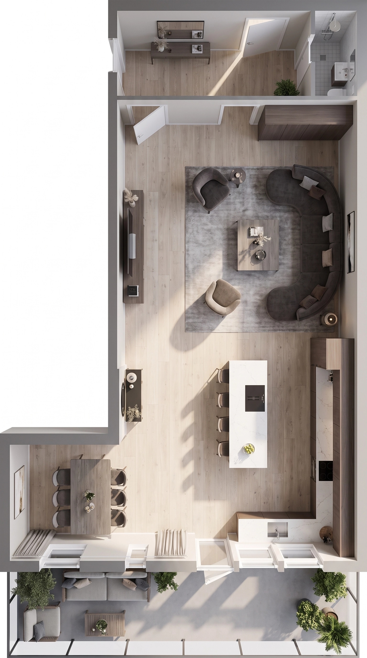 Interior design in Contemporary style — Living Room by GenRoom AI