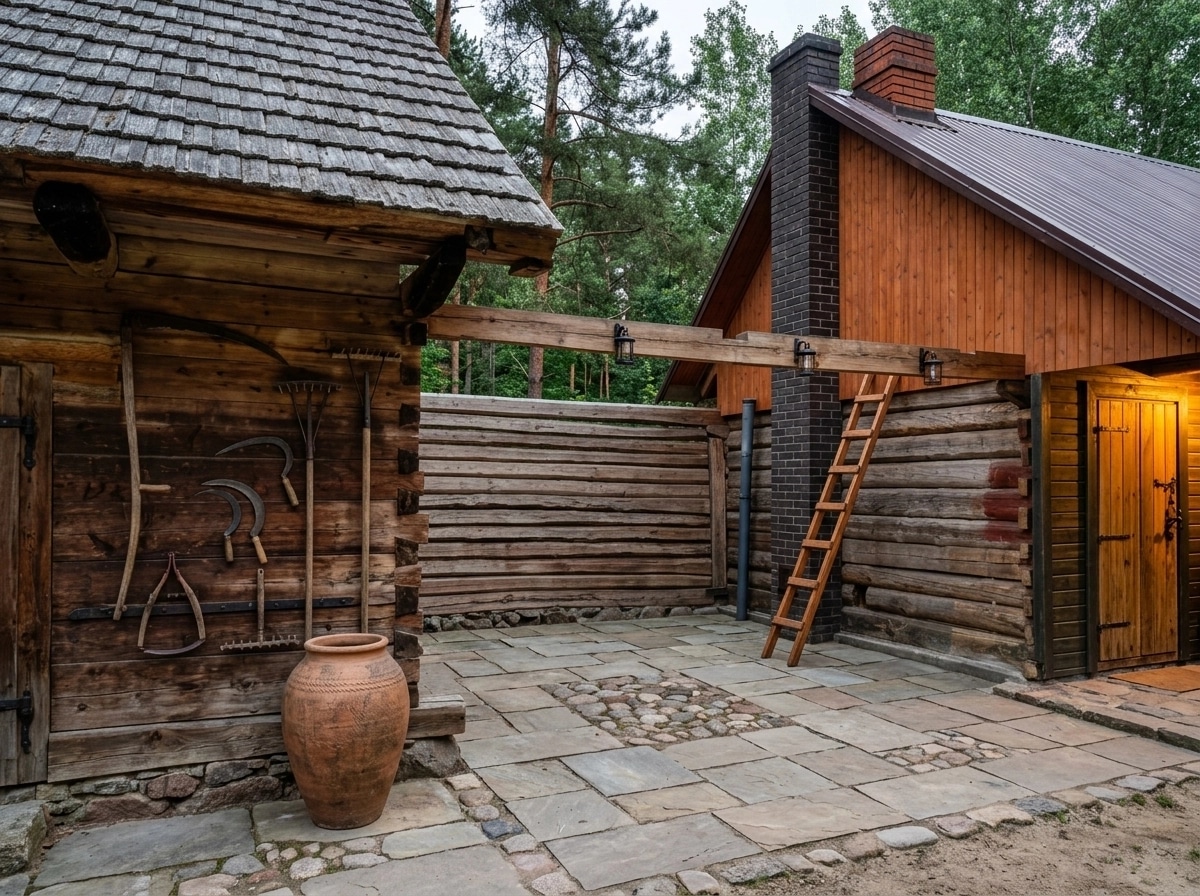 Innenraumdesign im Rustic-Stil — Fassade von GenRoom AI