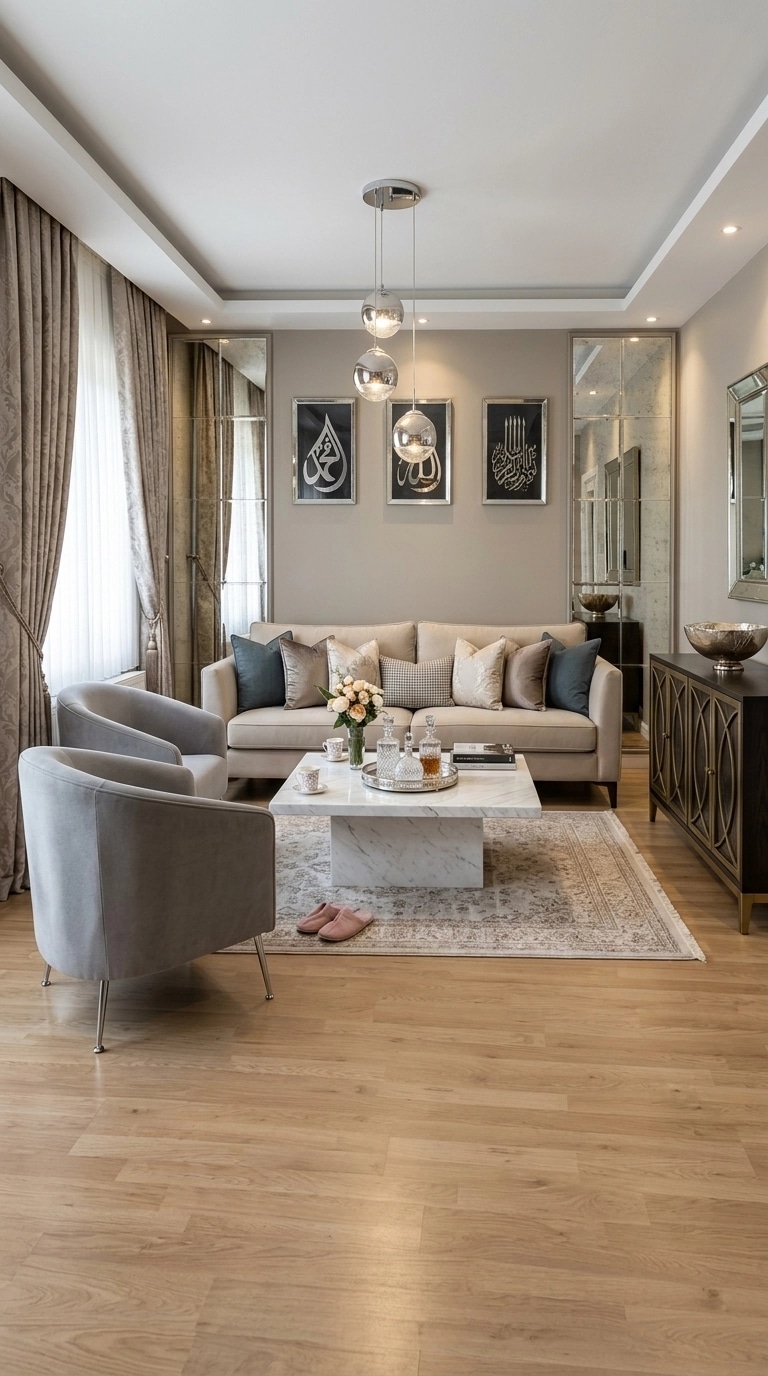 Transitional Living Room design — interior photo by GenRoom AI