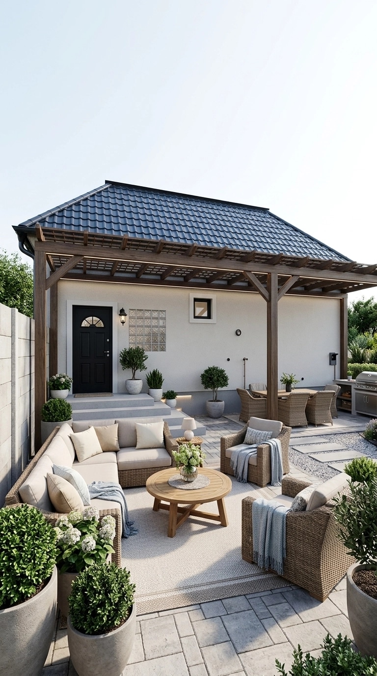 Interior design in Transitional style — terrace by GenRoom AI
