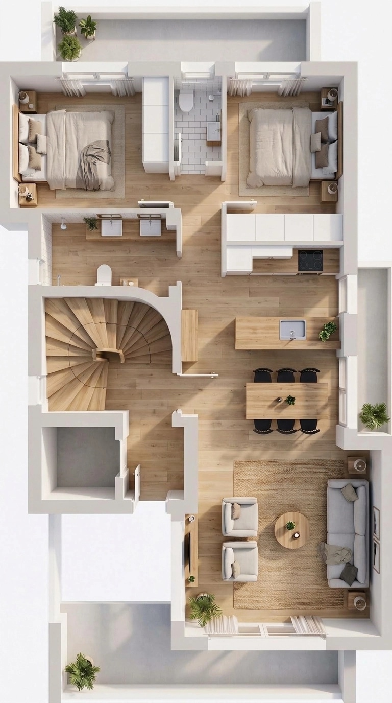 Interior design in Scandinavian style — Living Room by GenRoom AI