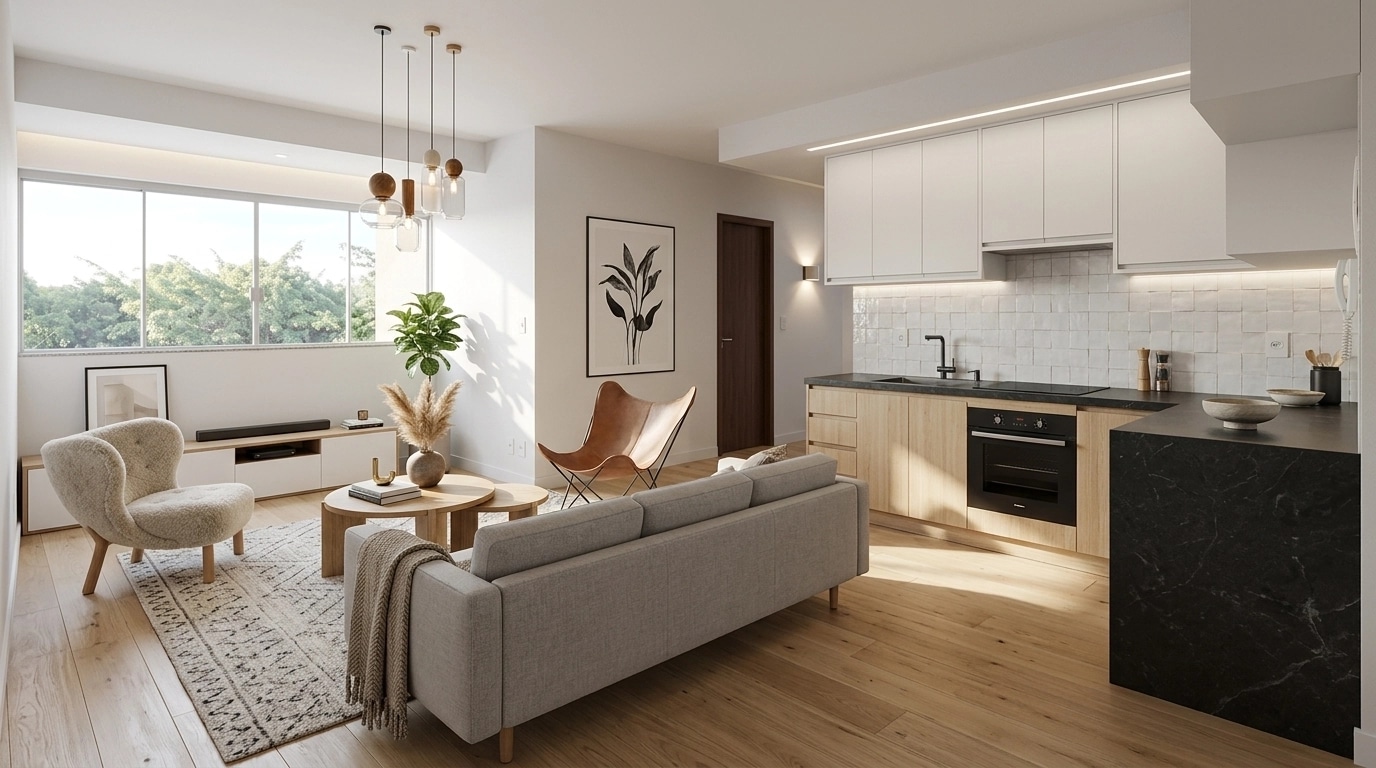 Scandinavian Living Room design — interior photo by GenRoom AI
