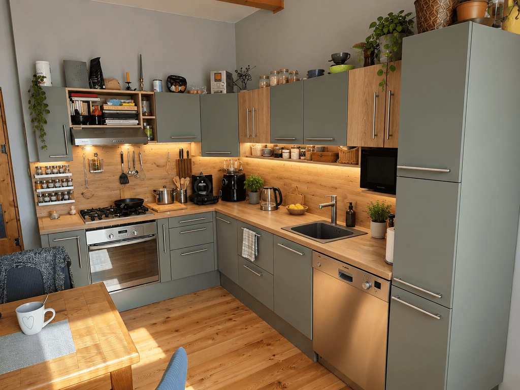 Kitchen interior in Contemporary style — photo by GenRoom AI