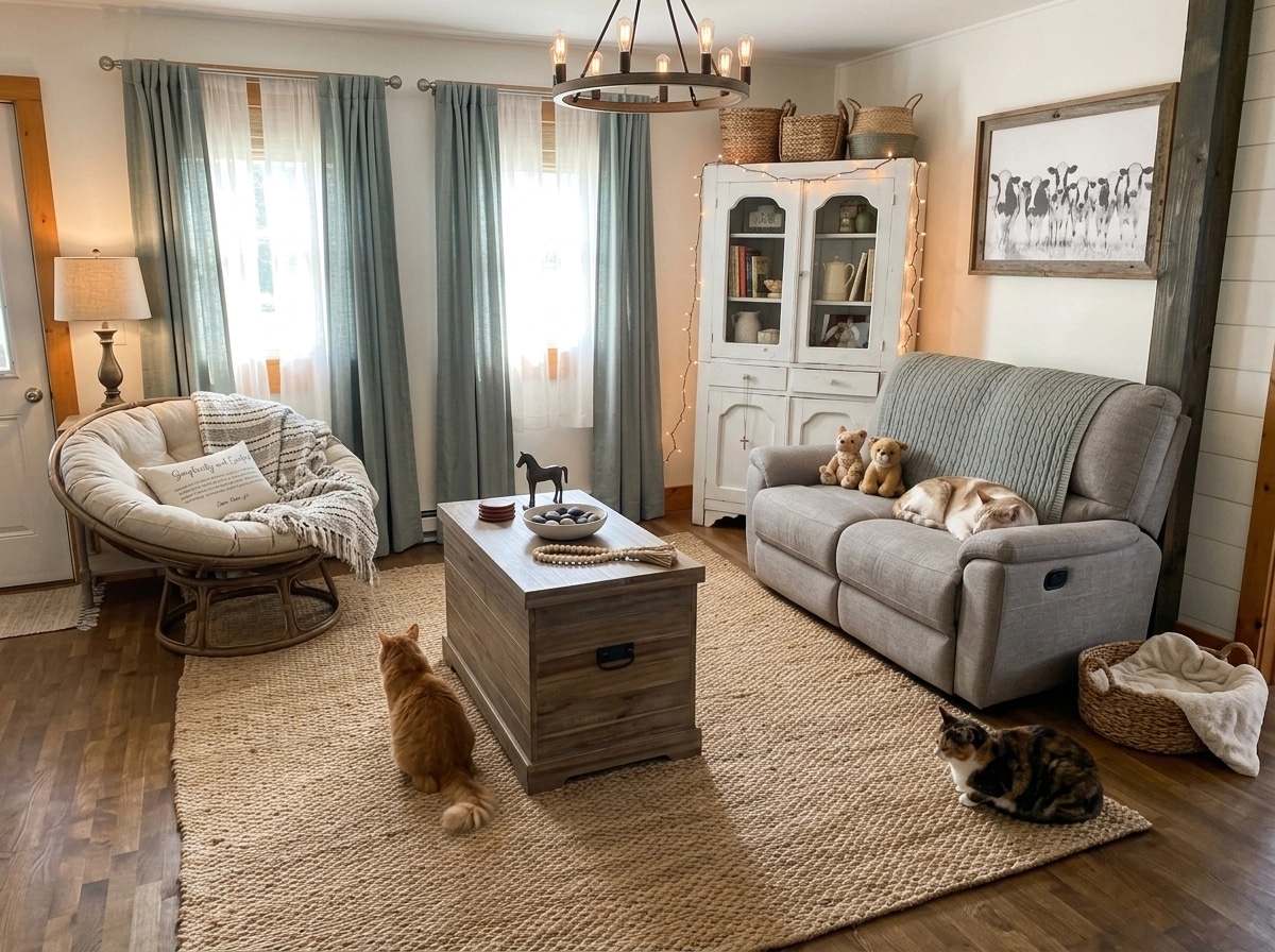 Modern Farmhouse Living Room design — interior photo by GenRoom AI