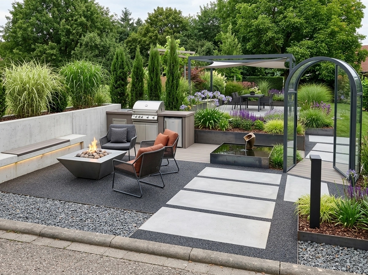 Landscape design in Contemporary Yard style — Yard by GenRoom AI