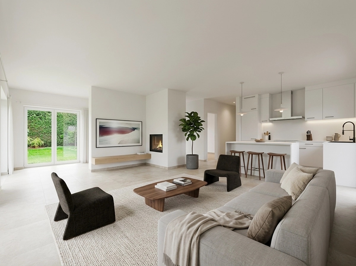 Minimalism Living Room design — interior photo by GenRoom AI