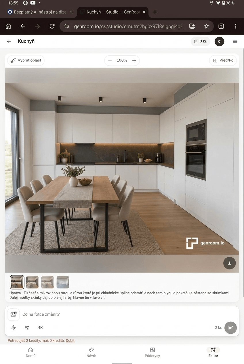 Kitchen interior in no_style style — photo by GenRoom AI