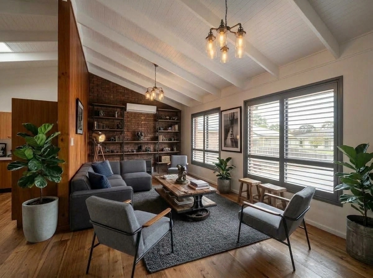 Interior design in Loft / Industrial style — Living Room by GenRoom AI