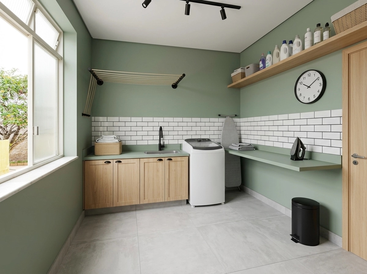 Σχεδιασμός εσωτερικού σε στυλ Scandinavian — laundry από το GenRoom AI