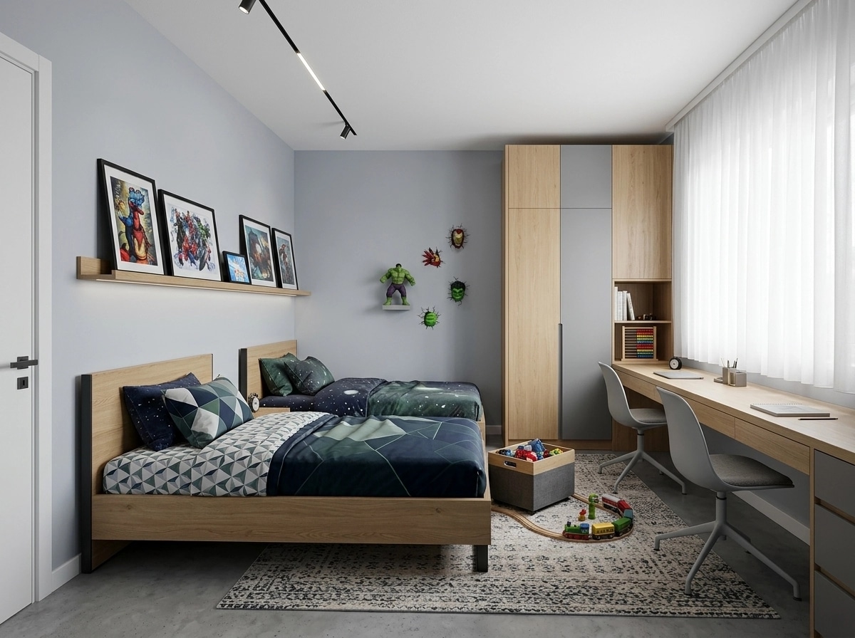 Contemporary Quarto Infantil design — interior photo by GenRoom AI